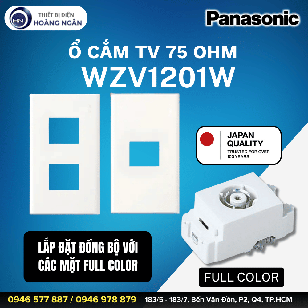 Ổ Cắm TV Panasonic WZV1201W 75 Ohm