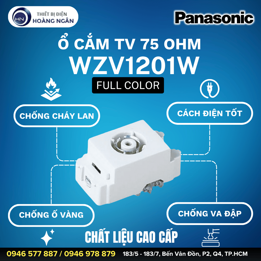 Ổ Cắm TV Panasonic WZV1201W 75 Ohm