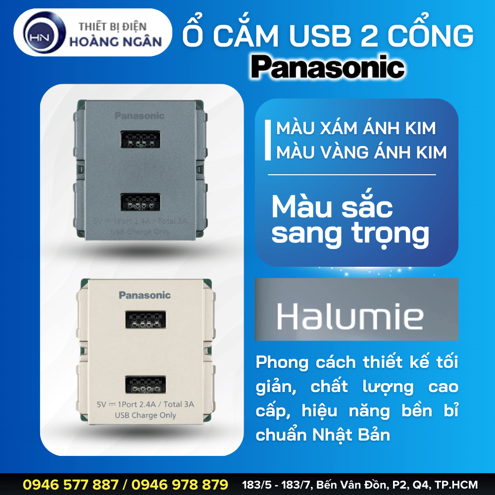Ổ Cắm USB 2 Cổng Panasonic WEF11821MYZ-VNWEF11821MYH-VN