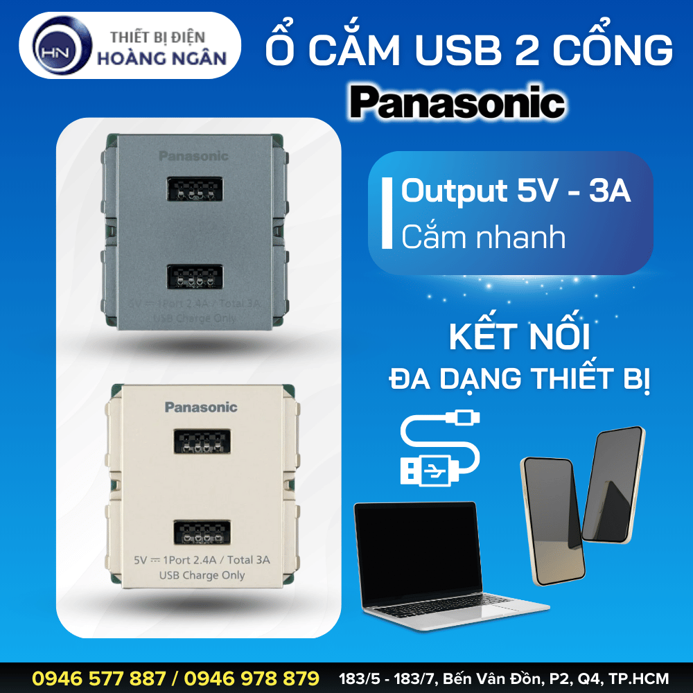 Ổ Cắm USB 2 Cổng Panasonic WEF11821MYZ-VNWEF11821MYH-VN