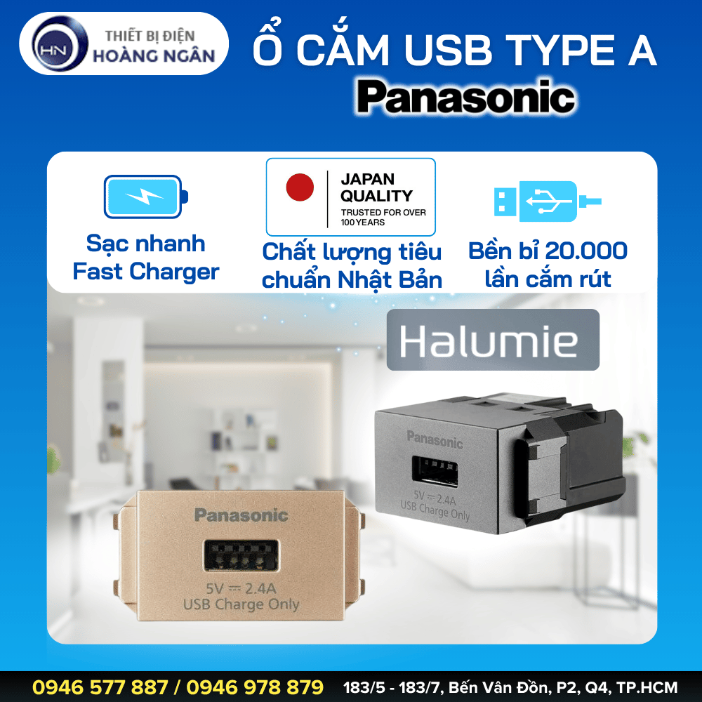 Ổ Cắm USB Âm Tường Panasonic WEF108107MYZ-VN, WEF108107MYH-VN