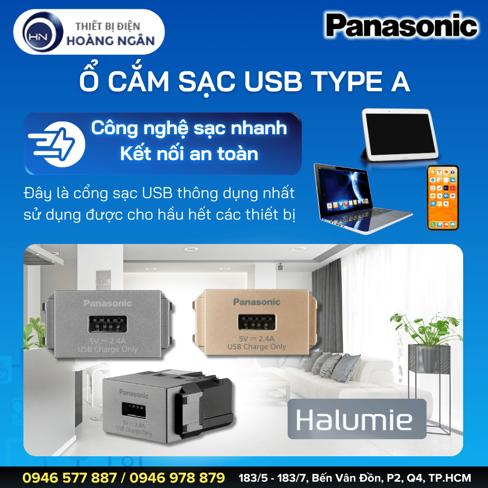 Ổ Cắm USB Âm Tường Panasonic WEF108107MYZ-VN, WEF108107MYH-VN