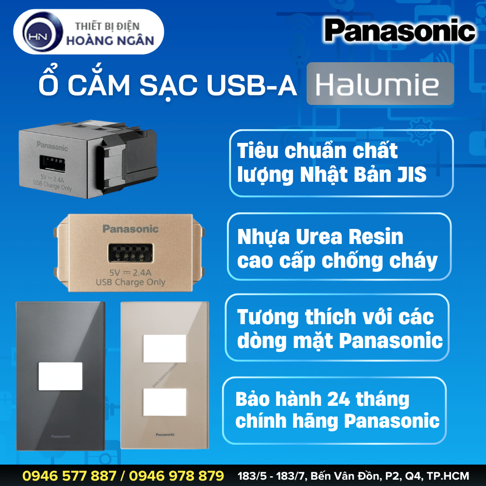 Ổ Cắm USB Âm Tường Panasonic WEF108107MYZ-VN, WEF108107MYH-VN