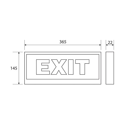 Đèn Exit Thoát Hiểm 2 Mặt PEXF23SC-G2 Paragon | Có Chứng Nhận PCCC