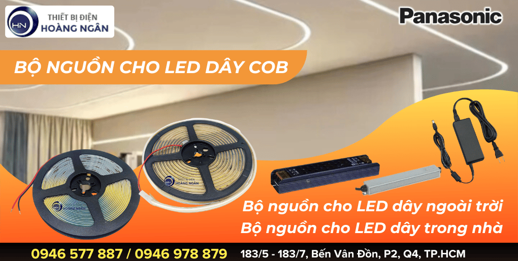 Phụ kiện đèn LED dây COB Nanoco 24V