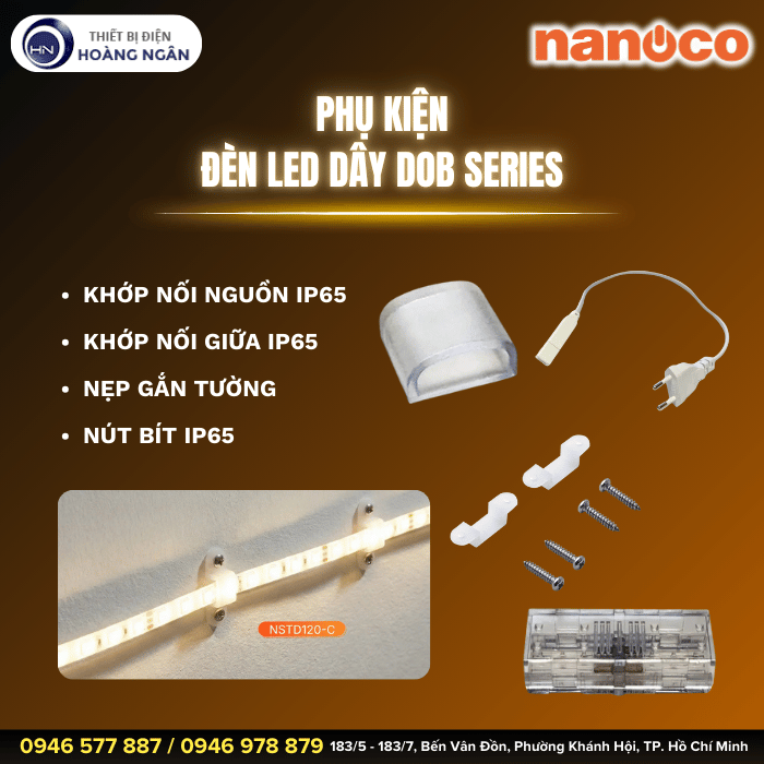 Khớp nối giữa cho đèn LED dây DOB Series Nanoco (NSTD120-MC)