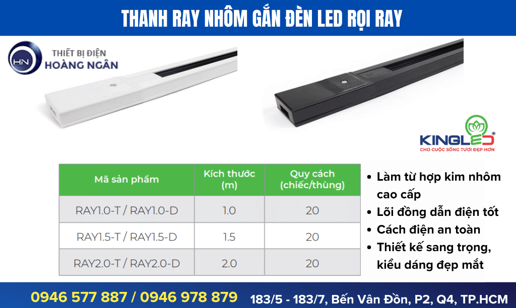 Phụ kiện Đèn LED Rọi Ray KingLED