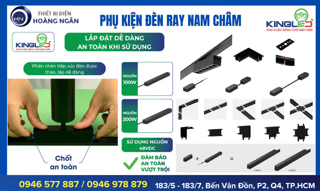 Phụ Kiện Đèn Ray Nam Châm KingLED