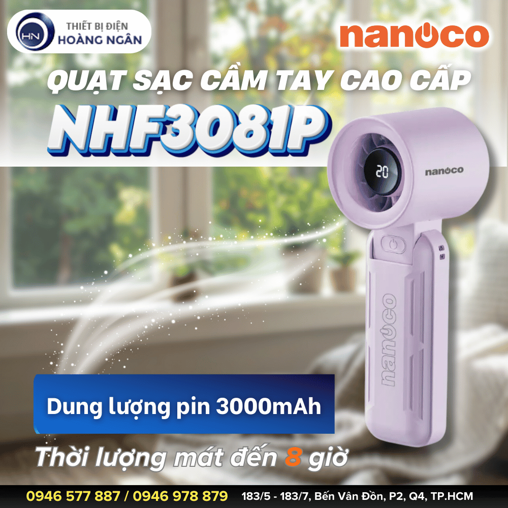 Quạt Cầm Tay Mini Nanoco NHF3081P