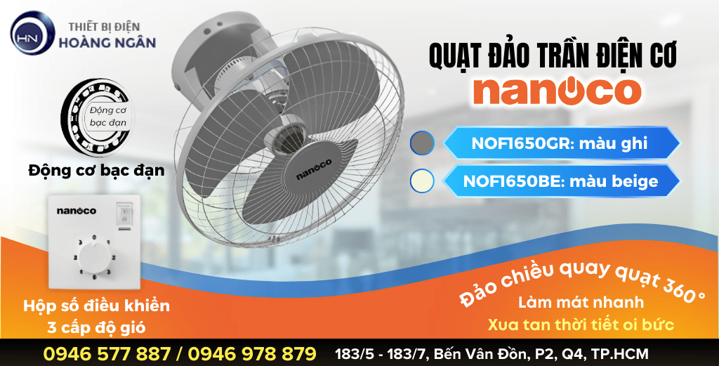 Quạt đảo trần điện cơ Nanoco NOF1650