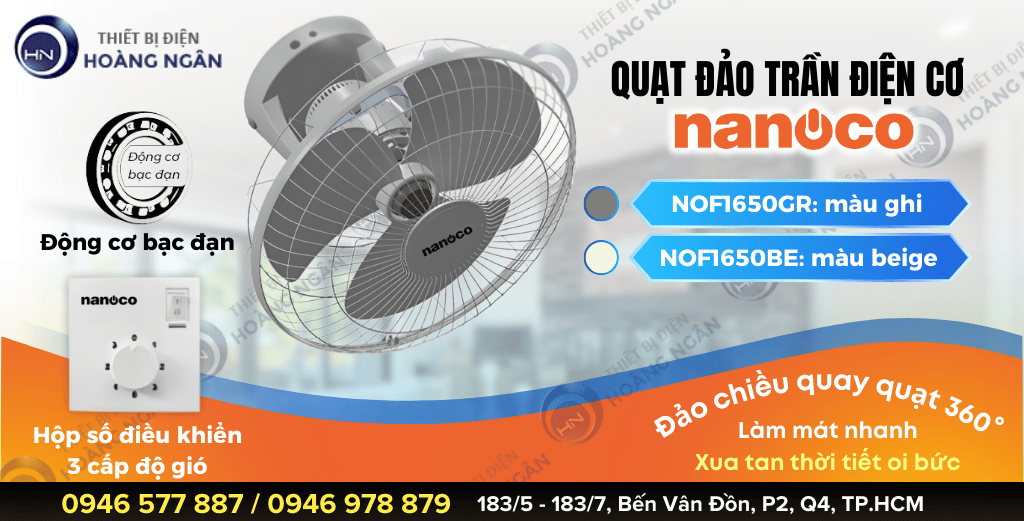 Quạt đảo trần điện cơ Nanoco NOF1650