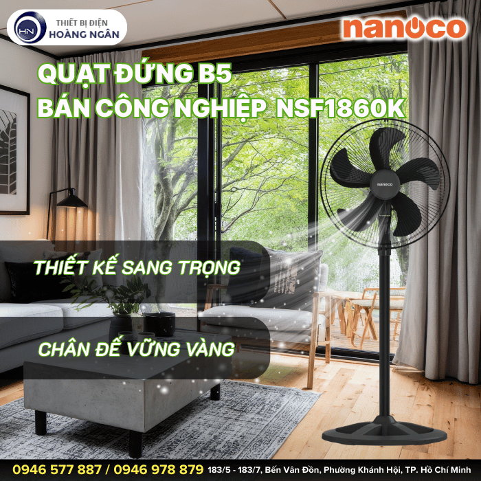 Quạt Đứng Bán Công Nghiệp Nanoco NSF1860K