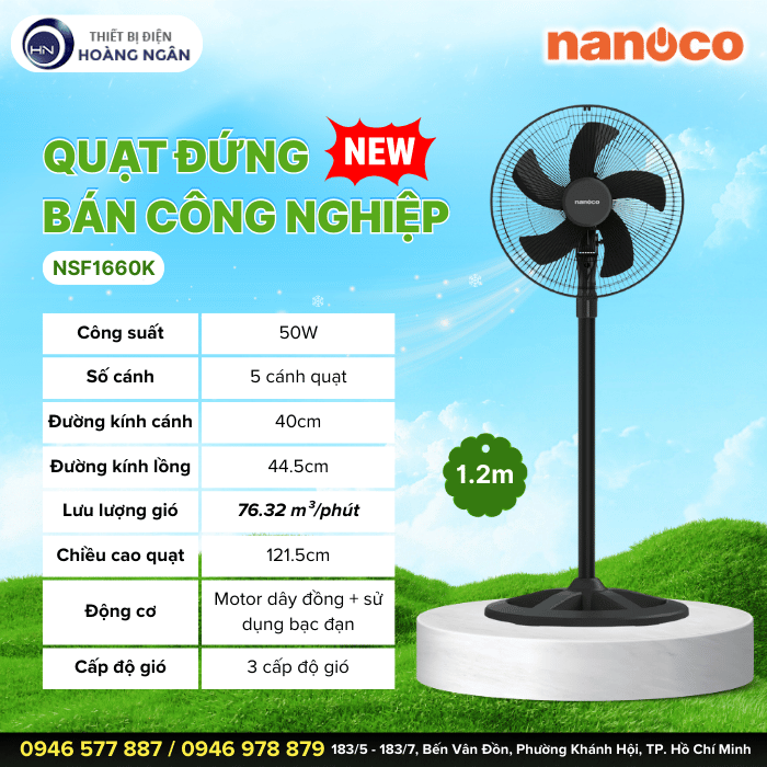 Quạt Đứng BCN Nanoco NSF1660K