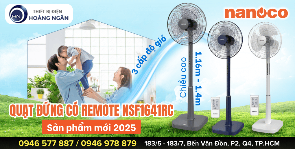 Quạt Đứng Có Remote B4 Nanoco NSF1641RC