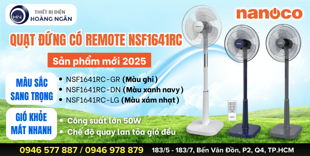 Quạt Đứng Có Remote B4 Nanoco NSF1641RC