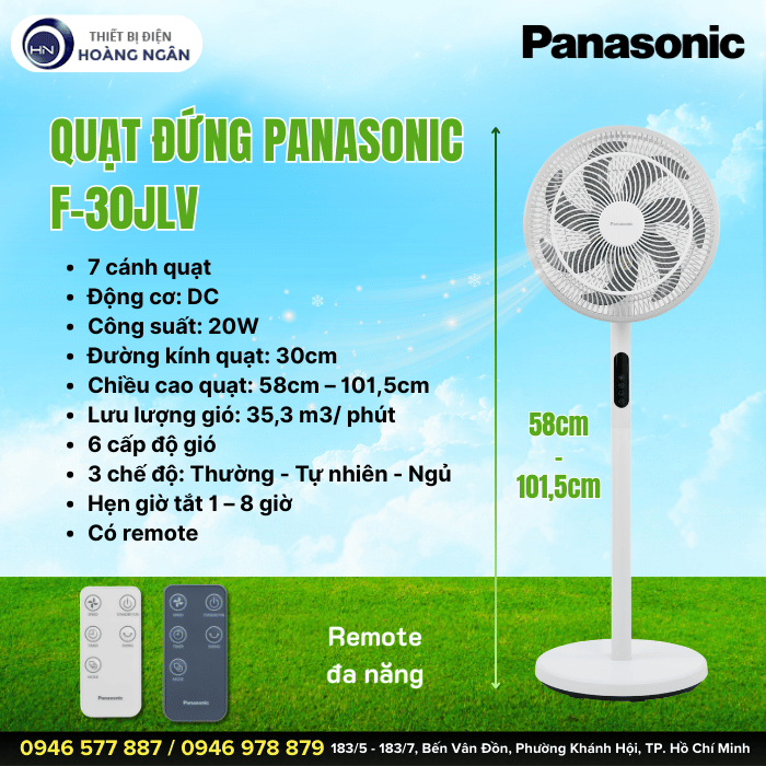 Quạt Đứng F-30JLV Panasonic 20W
