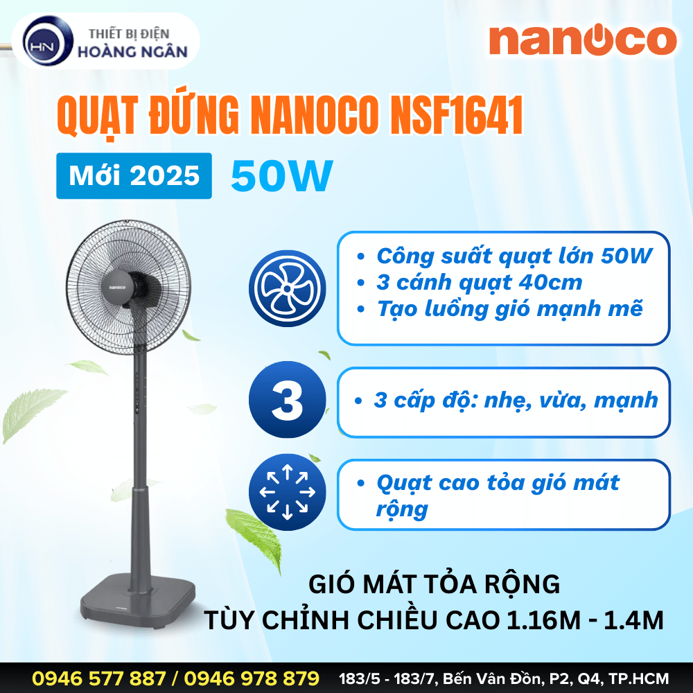 Quạt Đứng Nanoco NSF1641RC
