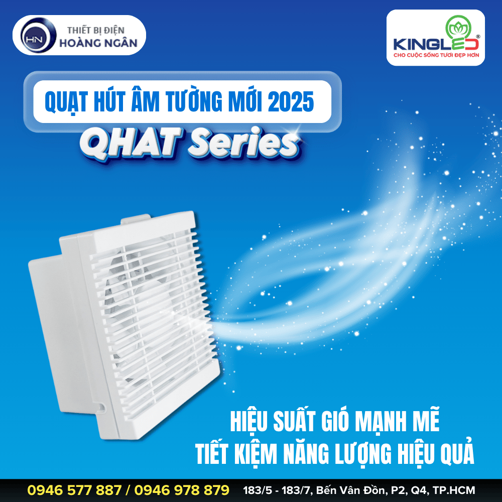 Quạt Hút Âm Tường KingLED QHAT Series
