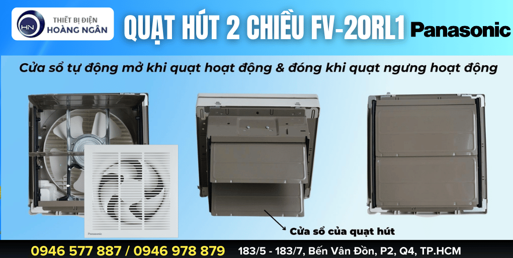 Quạt Hút Gắn Tường 2 Chiều Panasonic FV-25RL1 