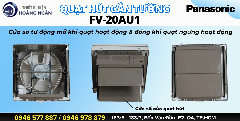 Quạt Hút Gió Gắn Tường 1 Chiều Panasonic FV-20AU1