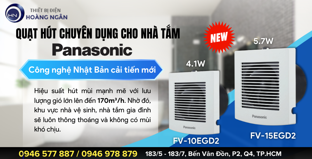 Quạt hút mùi nhà tắm Panasonic FV-10EGD2, FV-15EGD2