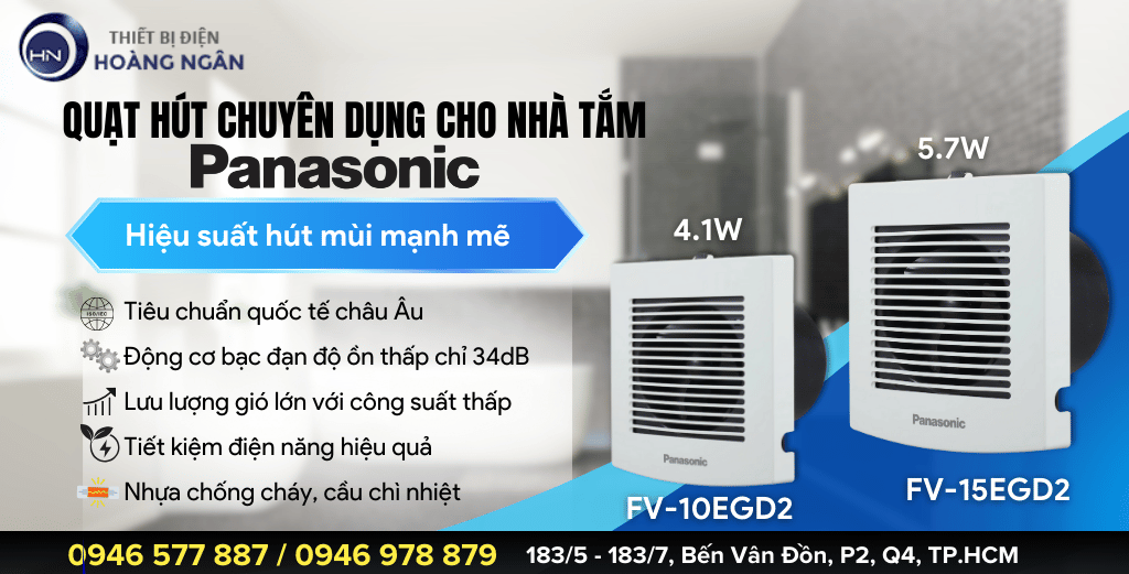 Quạt hút mùi nhà tắm Panasonic FV-10EGD2, FV-15EGD2