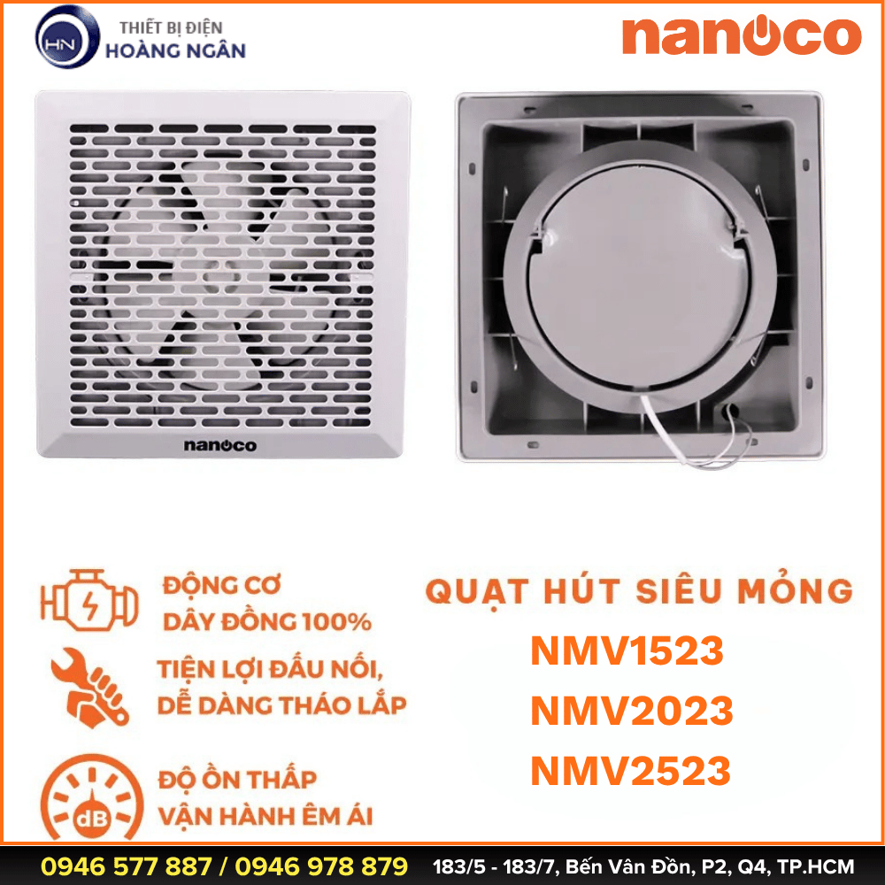 Quạt hút siêu mỏng Nanoco NMV1523