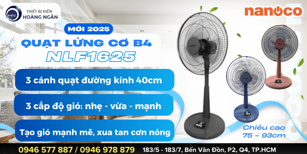 Quạt Lửng Cơ B4 Nanoco NLF1625