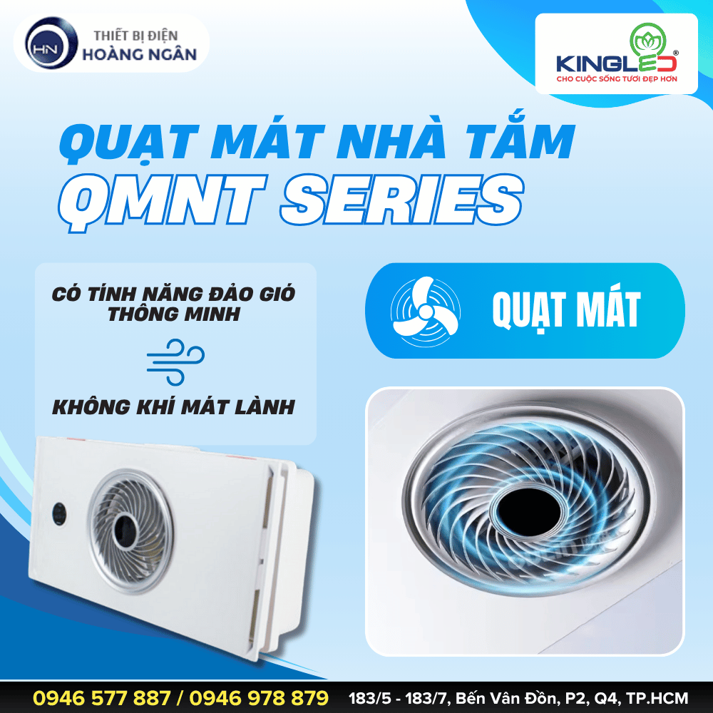 Quạt Mát Nhà Tắm Kingled QMNT-3060