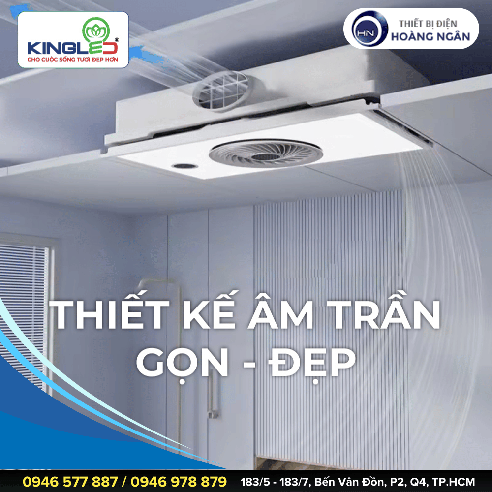 Quạt Mát Nhà Tắm Kingled QMNT-3060