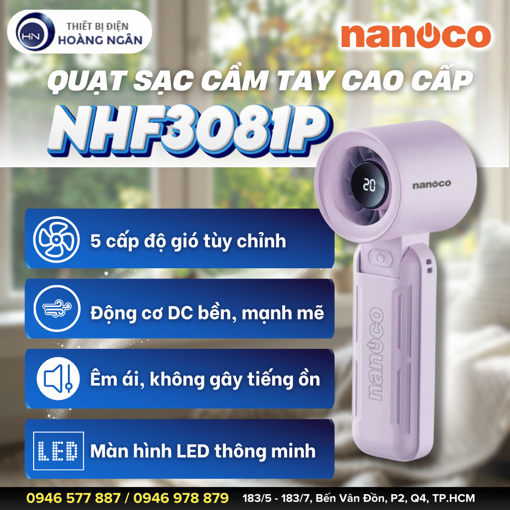 Quạt Cầm Tay Mini Nanoco NHF3081P (3)