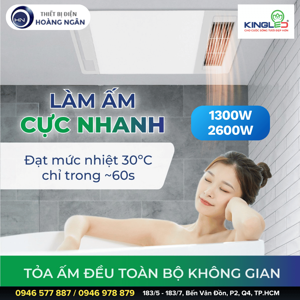 Quạt Sưởi Điều Hòa Kingled QSDH-3060-TV