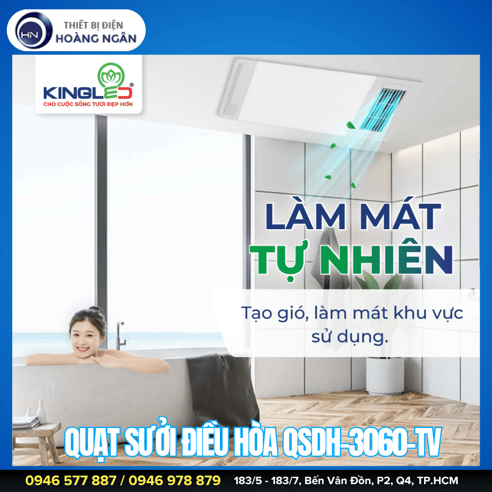 Quạt Sưởi Điều Hòa Kingled QSDH-3060-TV