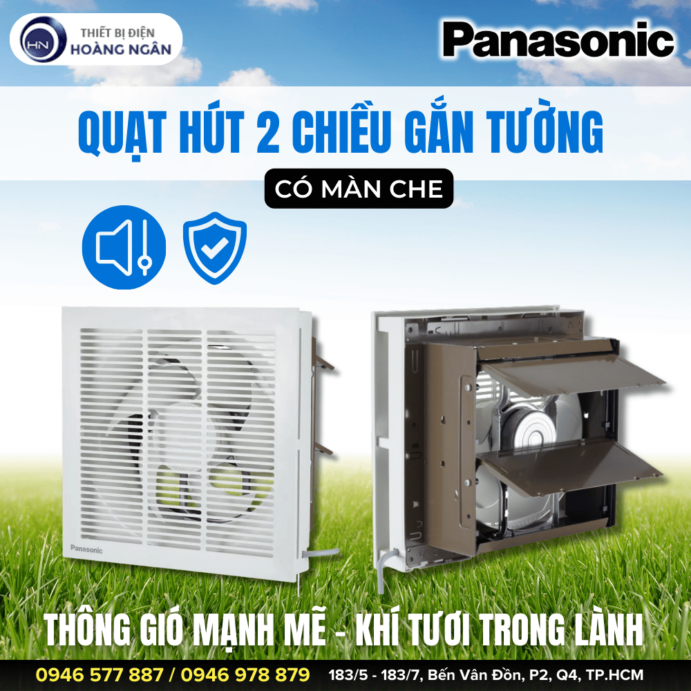 Quạt Thông Gió 2 Chiều Panasonic Có Màn Che