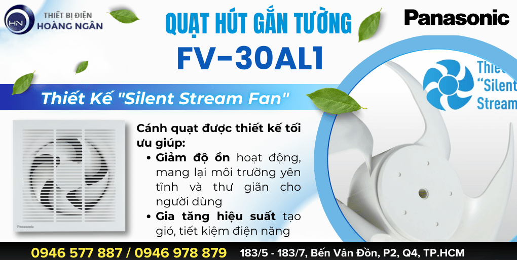 Quạt Thông Gió Gắn Tường Panasonic FV-30AL1