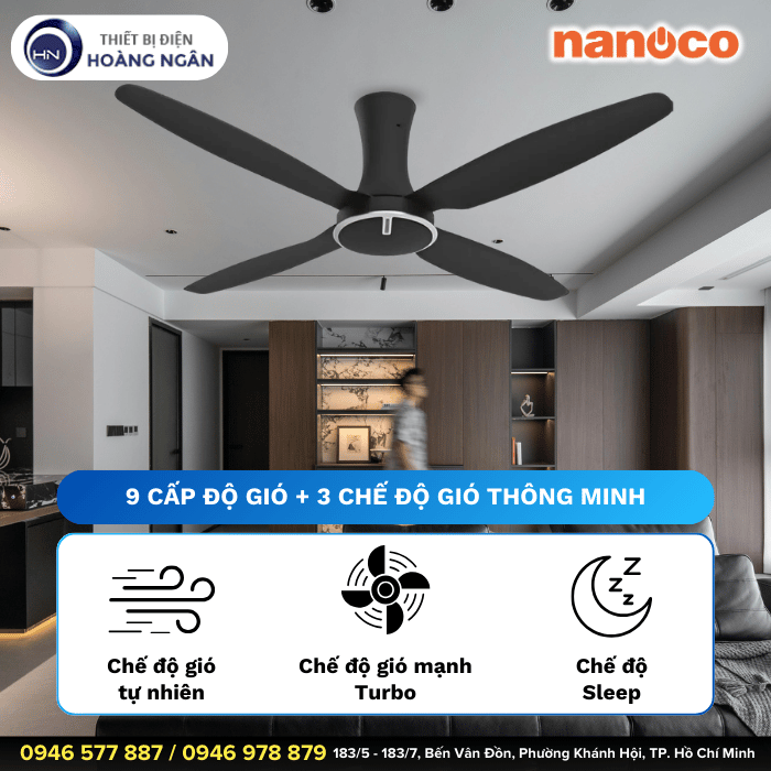 Quạt Trần 4 Cánh NCF6041 Nanoco