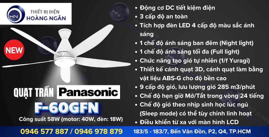 Quạt trần đèn Panasonic F-60GFN