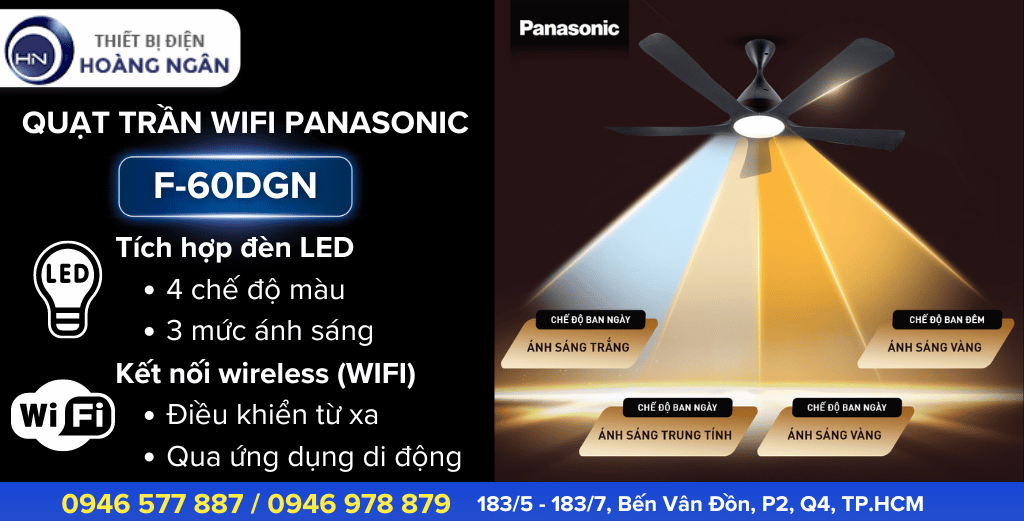 Quạt Trần Panasonic 5 Cánh F-60DGN