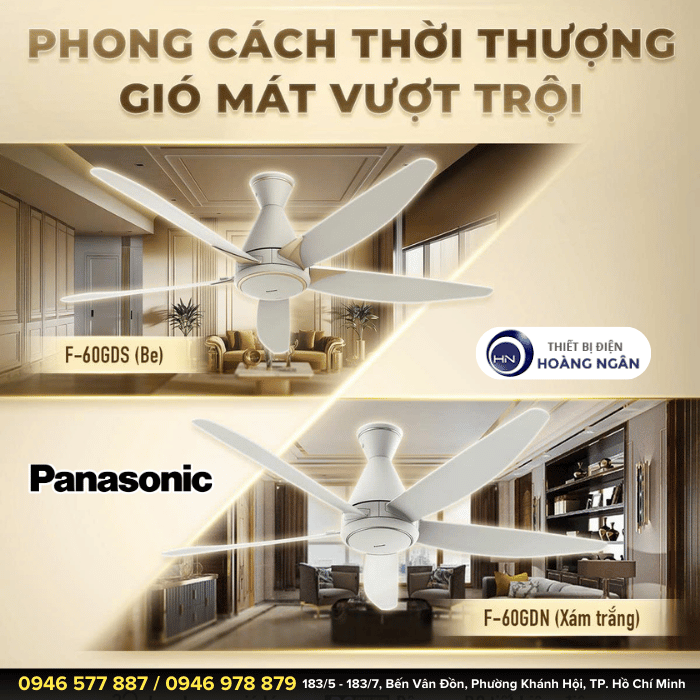 Quạt Trần Panasonic 5 Cánh F-60GDS-BE