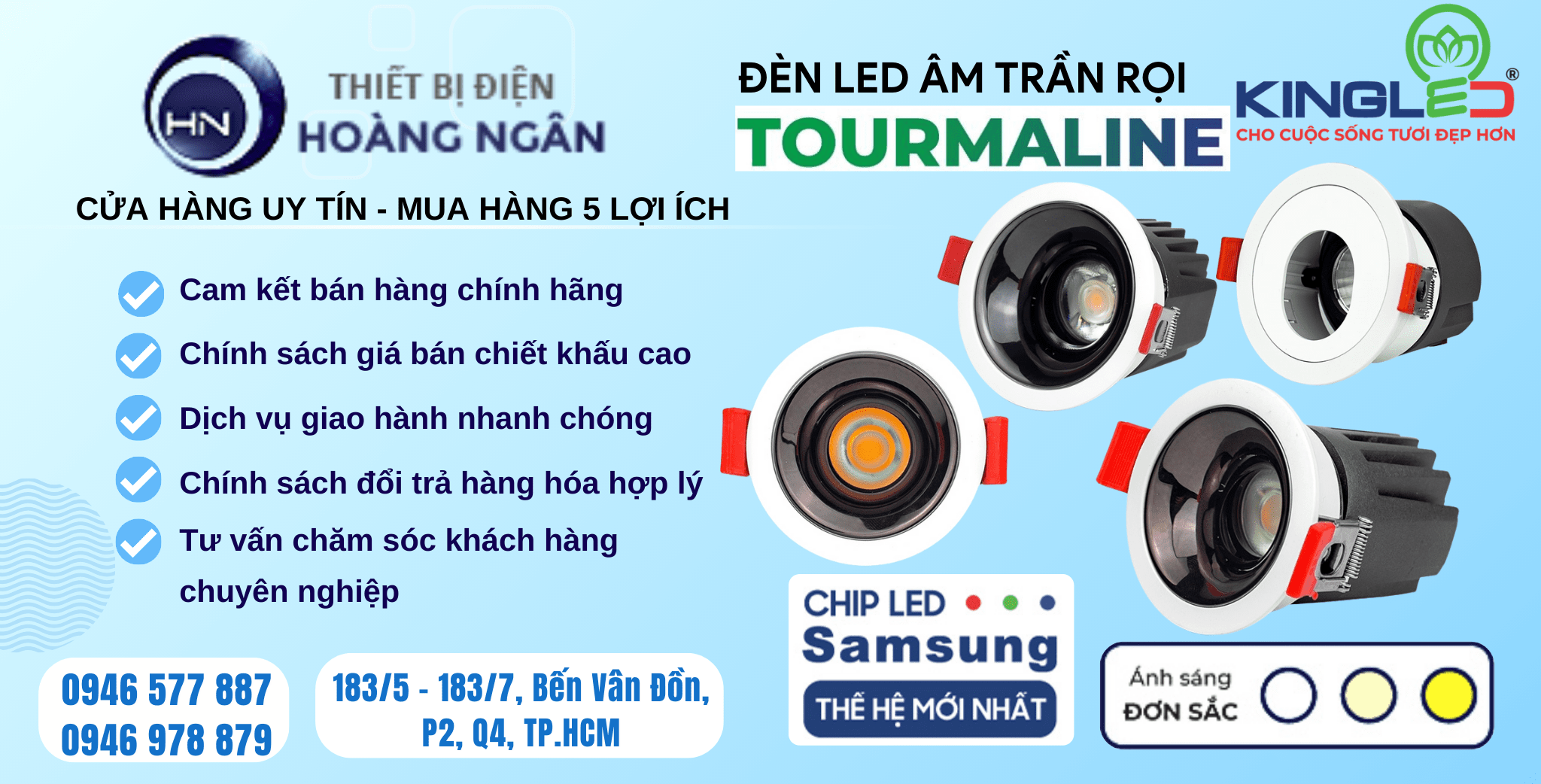 Đèn LED Âm Trần Rọi Tourmaline KingLED (DA-DLR Series)