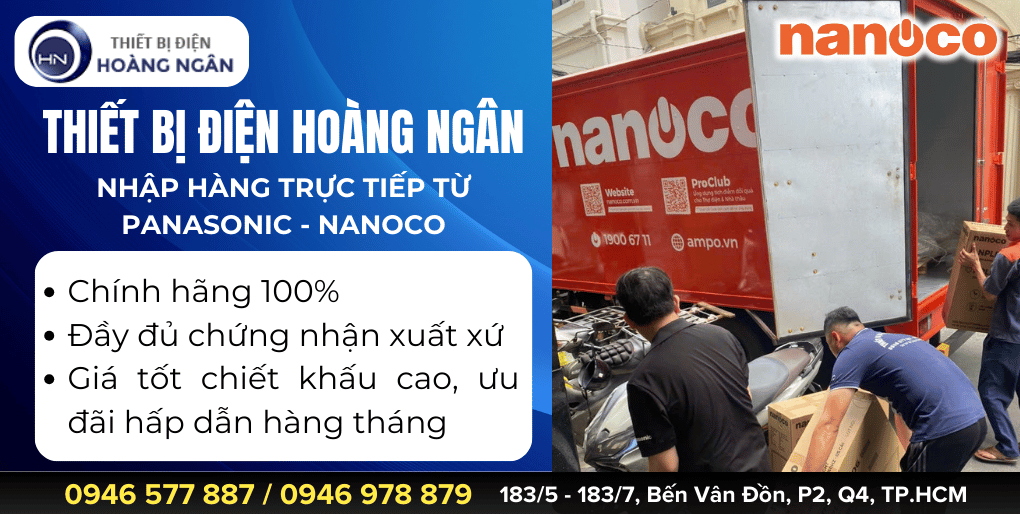 Thiết Bị Điện Hoàng Ngân – Đơn Vị Phân Phối Chính Thức Quạt Trần Nanoco Tại TP.HCM, Bình Dương và Toàn Quốc