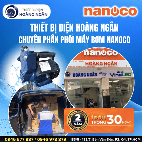 Thiết bị điện Hoàng Ngân - Nhà Phân Phối Chính Hãng Máy Bơm Nước Nanoco & Panasonic