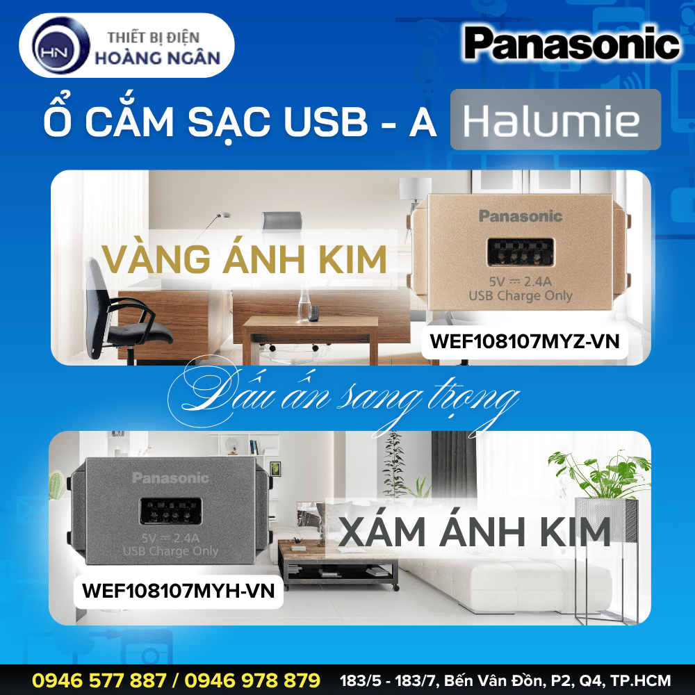 Thông số kỹ thuật của Ổ Cắm USB Âm Tường Panasonic