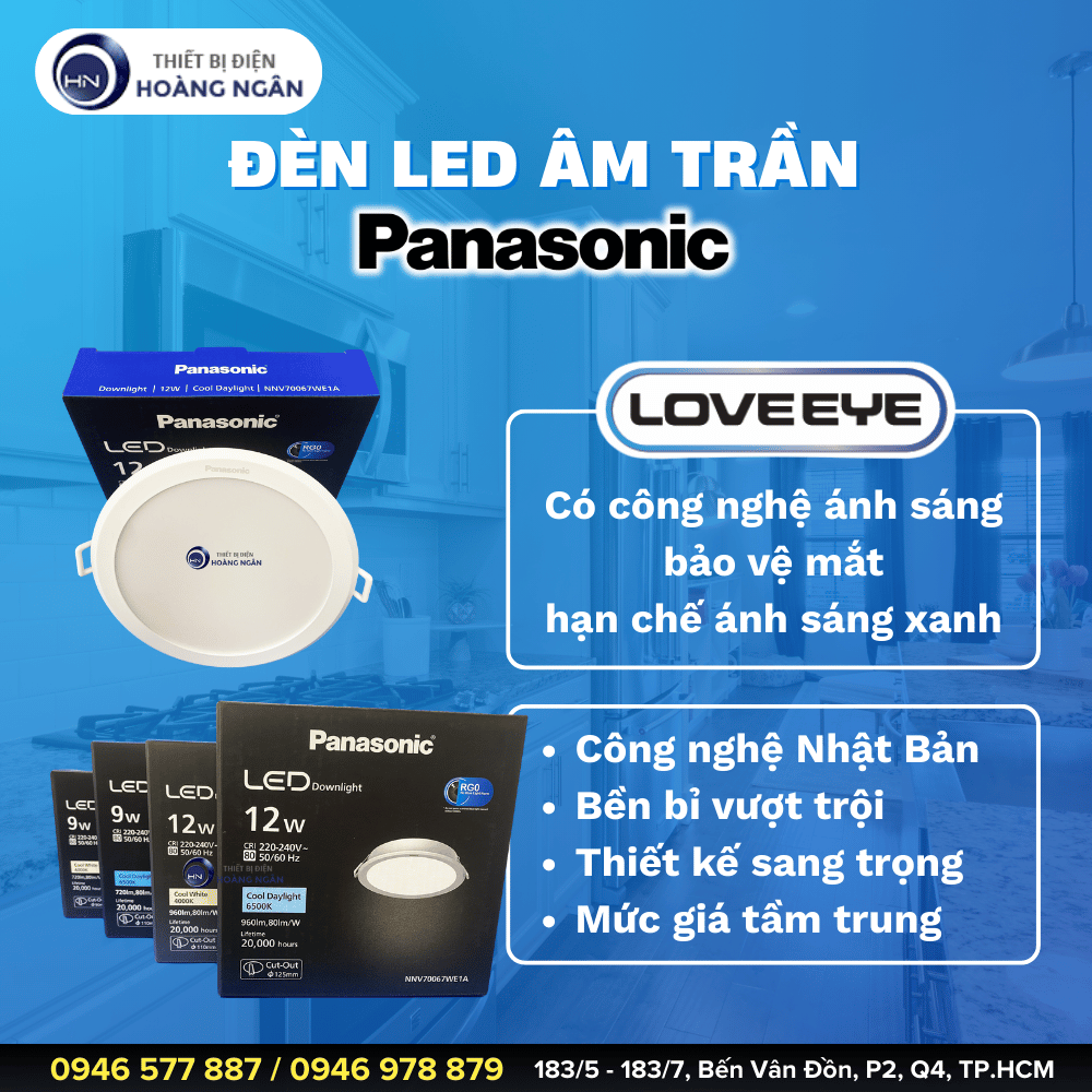 Thương hiệu đèn LED âm trần Panasonic Nhật Bản