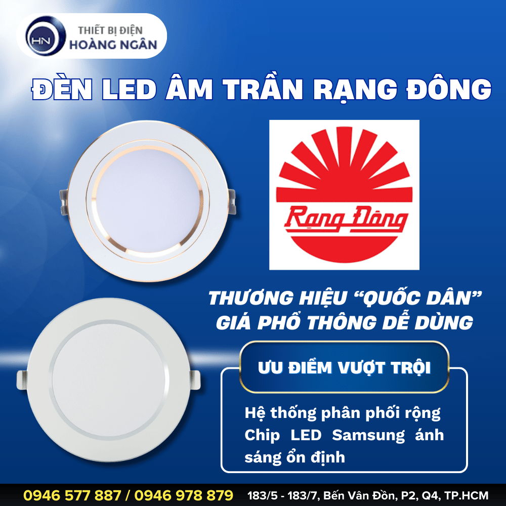 Thương hiệu đèn LED âm trần quốc dân Rạng Đông