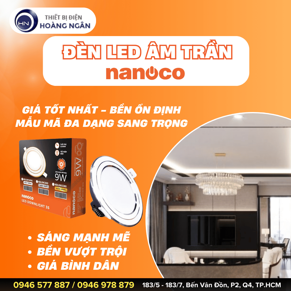 Thương hiệu đèn LED âm trần Nanoco giá tốt nhất