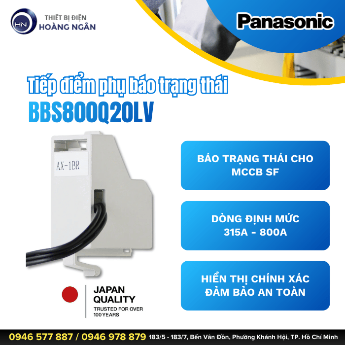 Tiếp điểm phụ Panasonic BBS800Q20RV