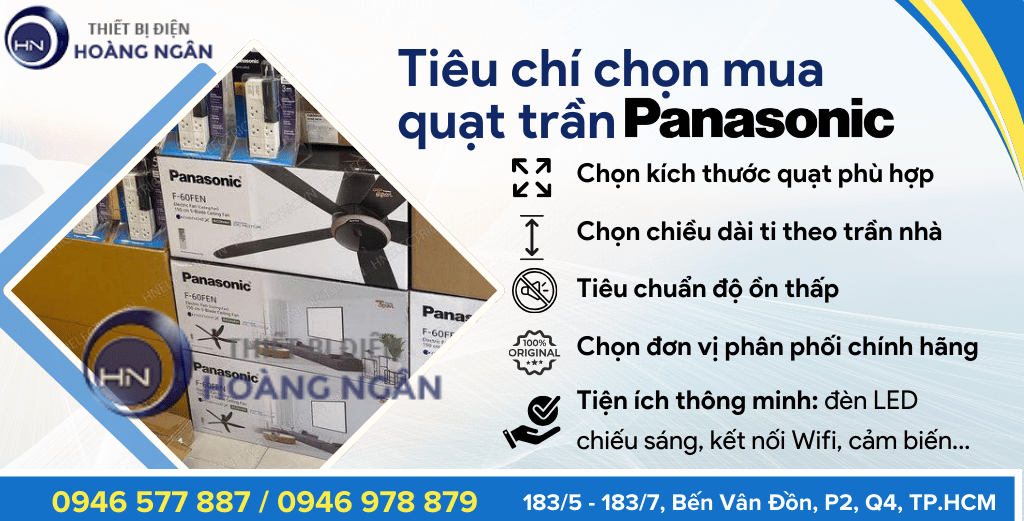 Tiêu chí chọn mua quạt trần Panasonic chính hãng