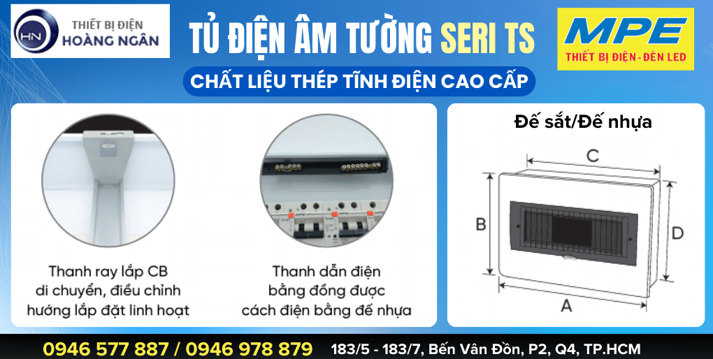 Tủ điện âm tường MPE dòng TS