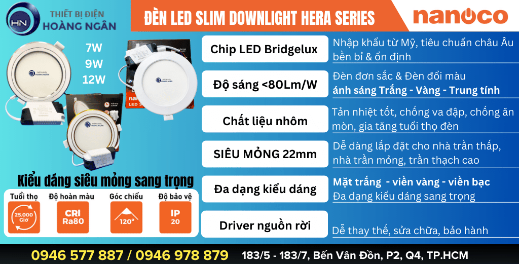 Ưu, nhược điểm của Đèn Downlight Âm Trần Nanoco - Hera Series 